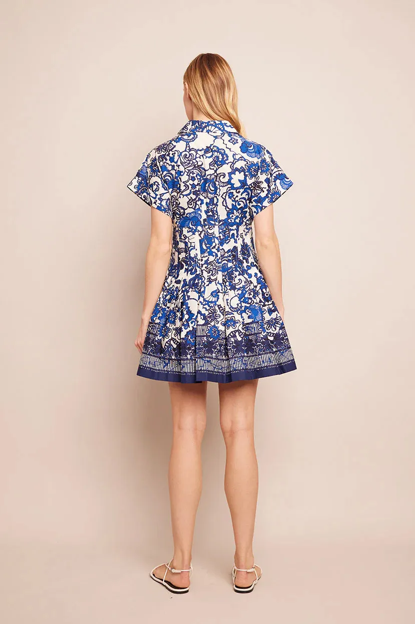 Cara Cara - Nash Mini Dress in Dentelle Blue