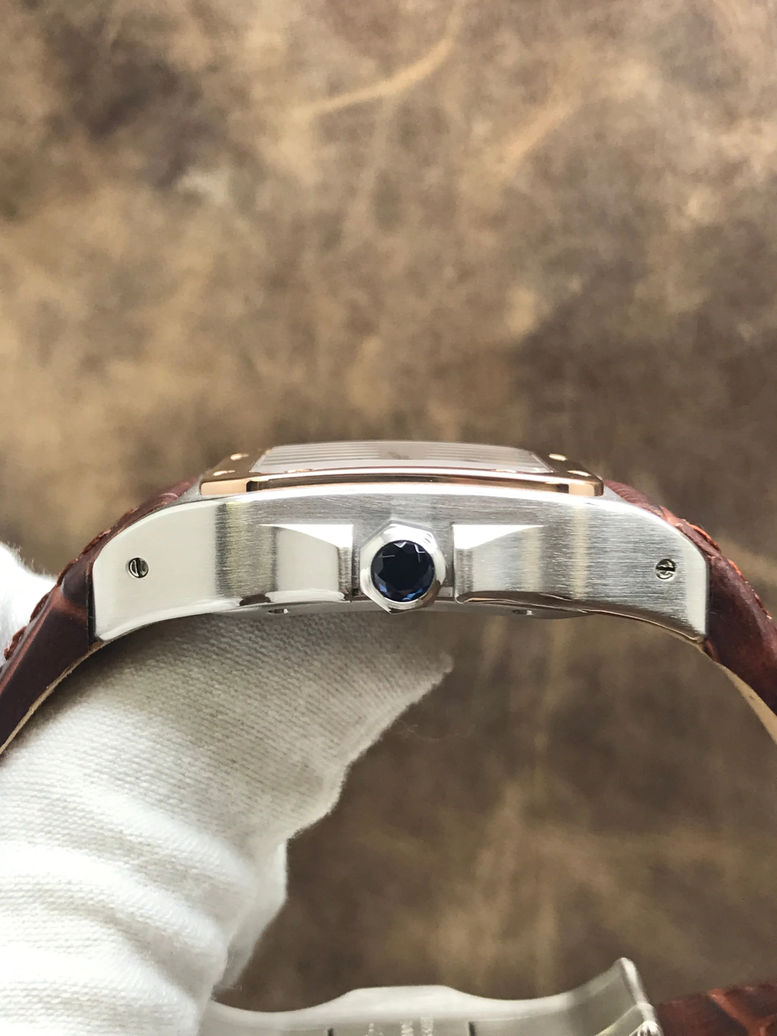 Cartier Santos 100 Midsize 2878 White Dial Automatic Watch