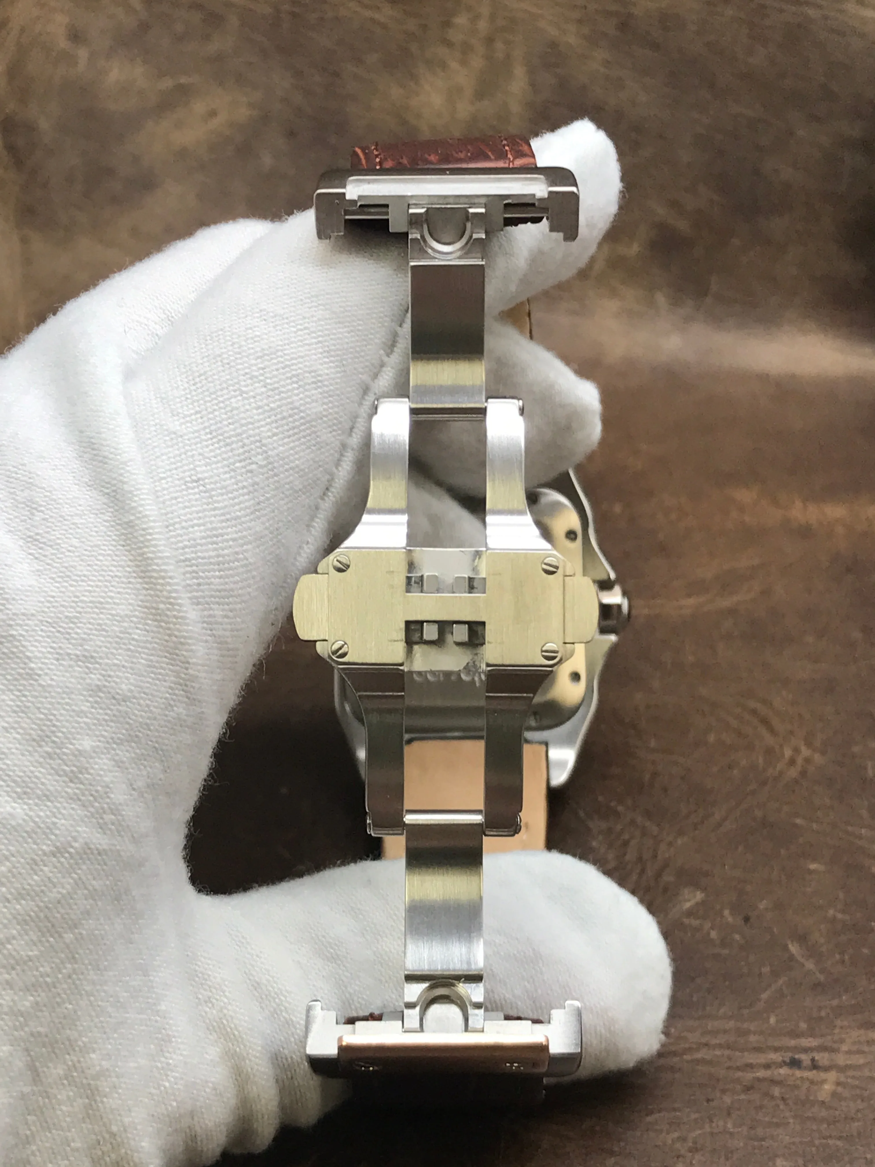 Cartier Santos 100 Midsize 2878 White Dial Automatic Watch
