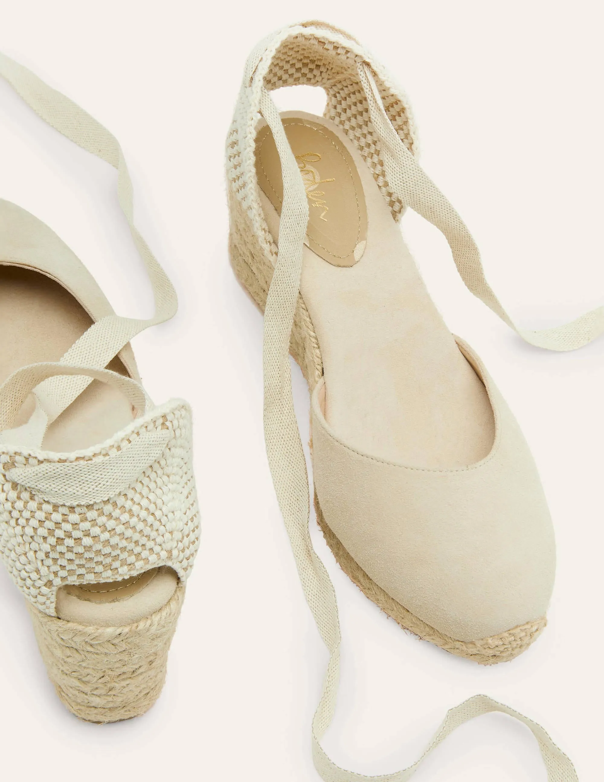 Cassie Espadrilles mit Keilabsatz-Hellbeige