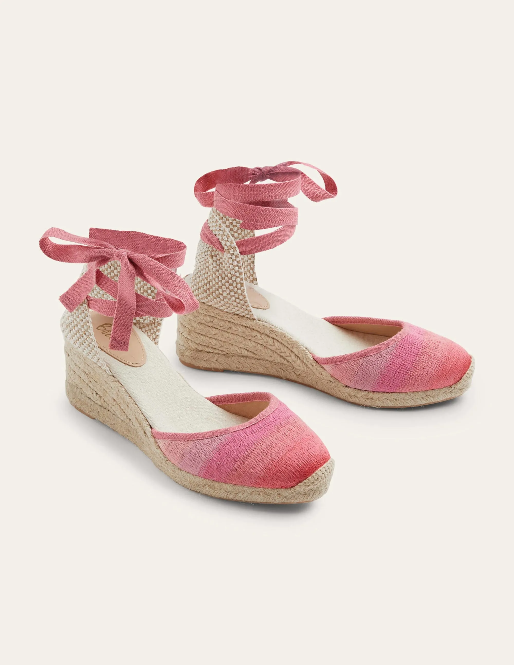 Cassie Espadrilles mit Keilabsatz-Wildrose, Schimmernd
