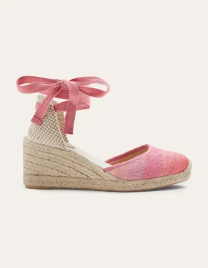 Cassie Espadrilles mit Keilabsatz-Wildrose, Schimmernd