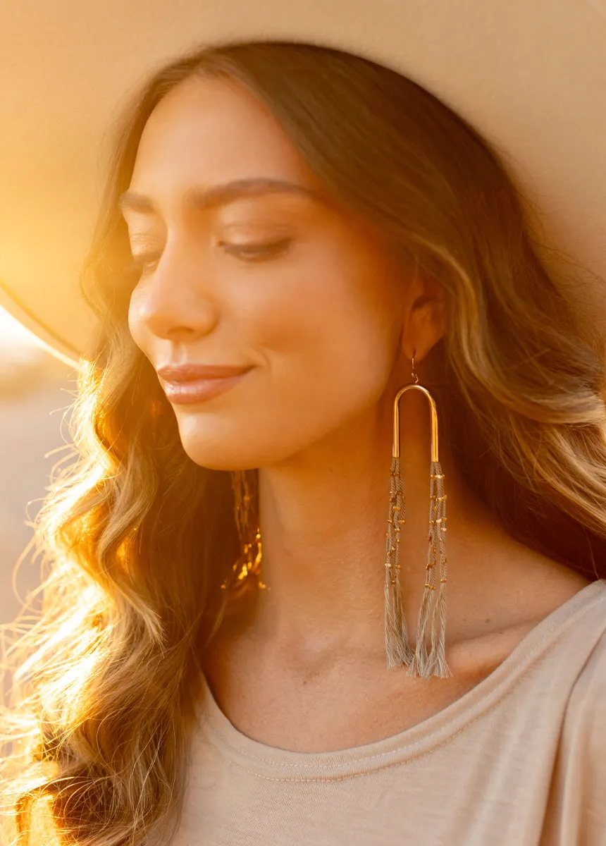 Cassio Earrings in Olive
