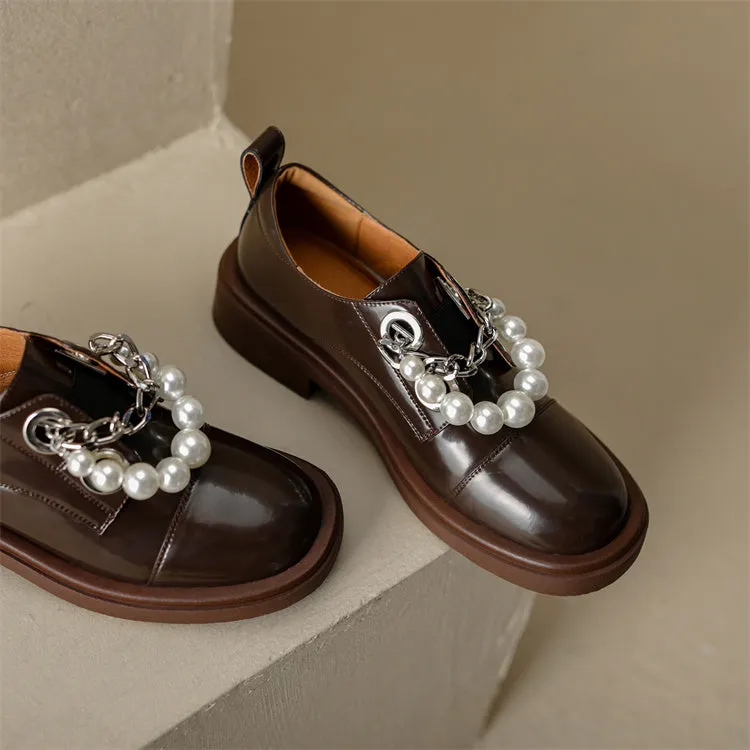 Casual Round Toe Platform Flats Slip on Woman