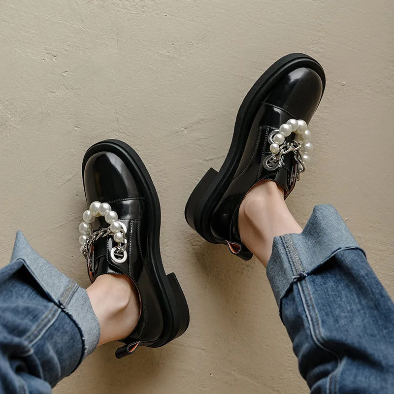 Casual Round Toe Platform Flats Slip on Woman