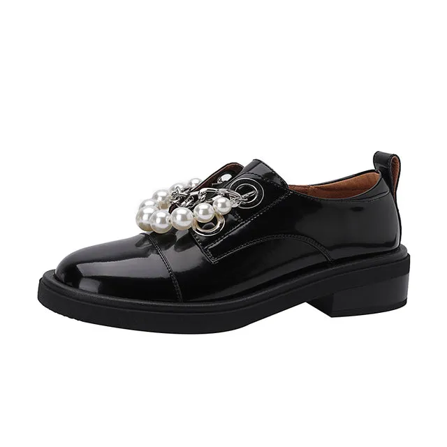 Casual Round Toe Platform Flats Slip on Woman
