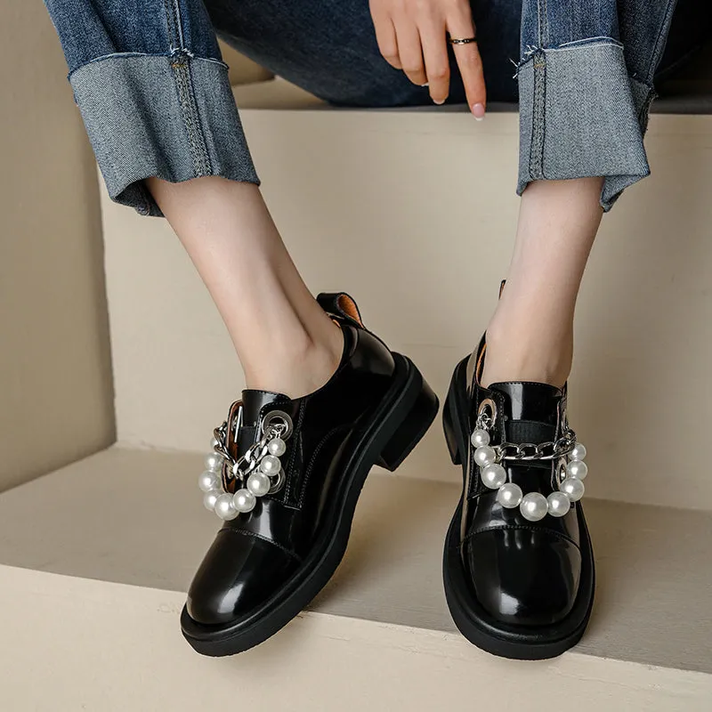 Casual Round Toe Platform Flats Slip on Woman