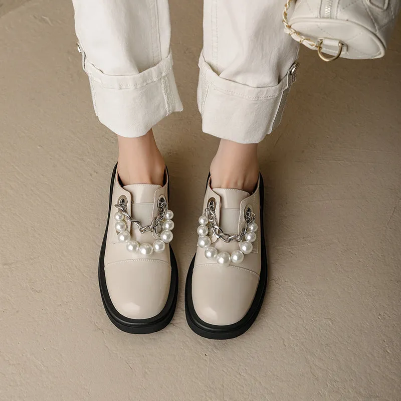 Casual Round Toe Platform Flats Slip on Woman