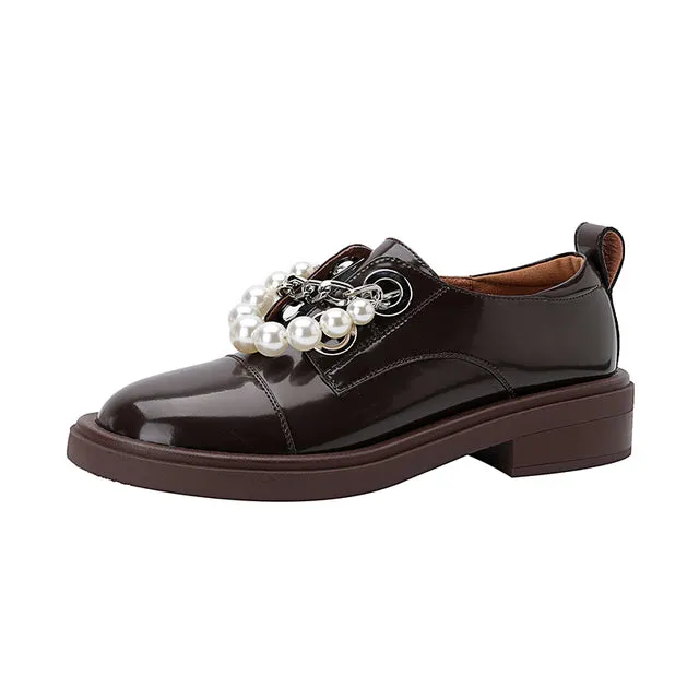 Casual Round Toe Platform Flats Slip on Woman