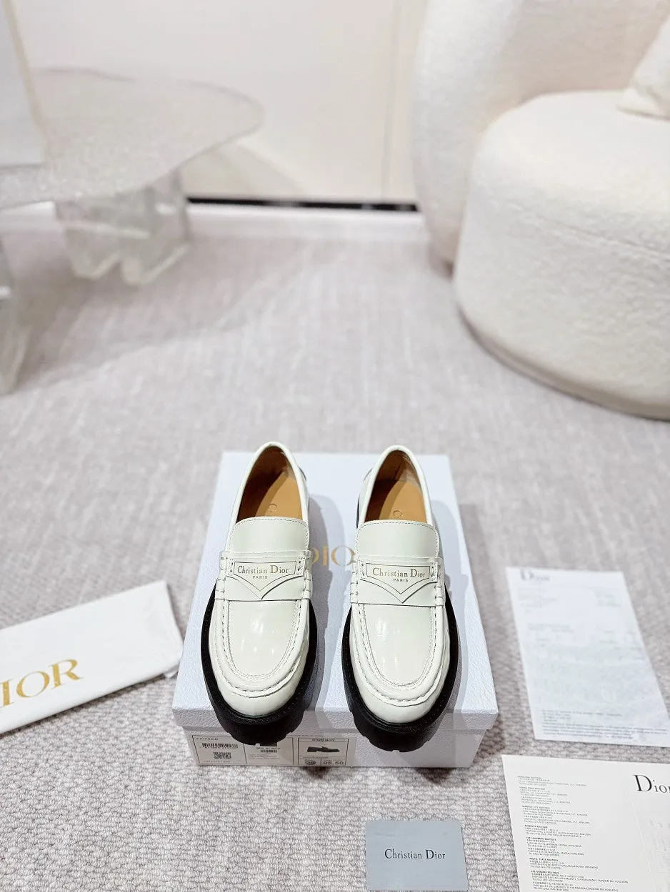 CD Boy Platform Loafer In White Cowhide 988790