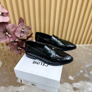 CELINE Loafers Black Leather 285917