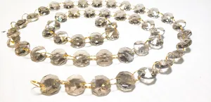 Champagne Meter Chandelier Crystals Garland - Ring Connectors