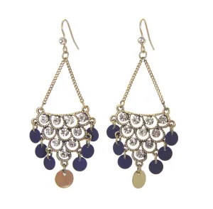 Chandelier Earrings, Blue
