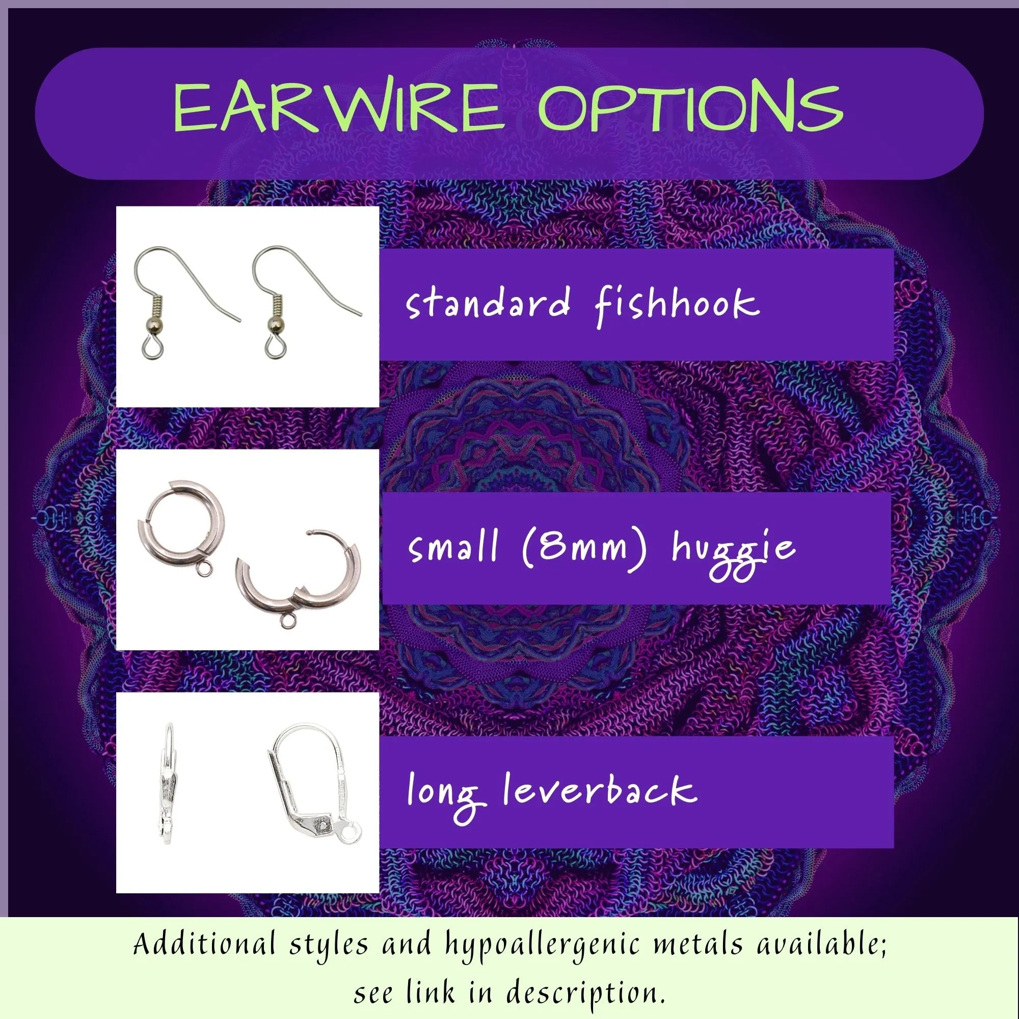 Chandelier Earrings - Peacock colors