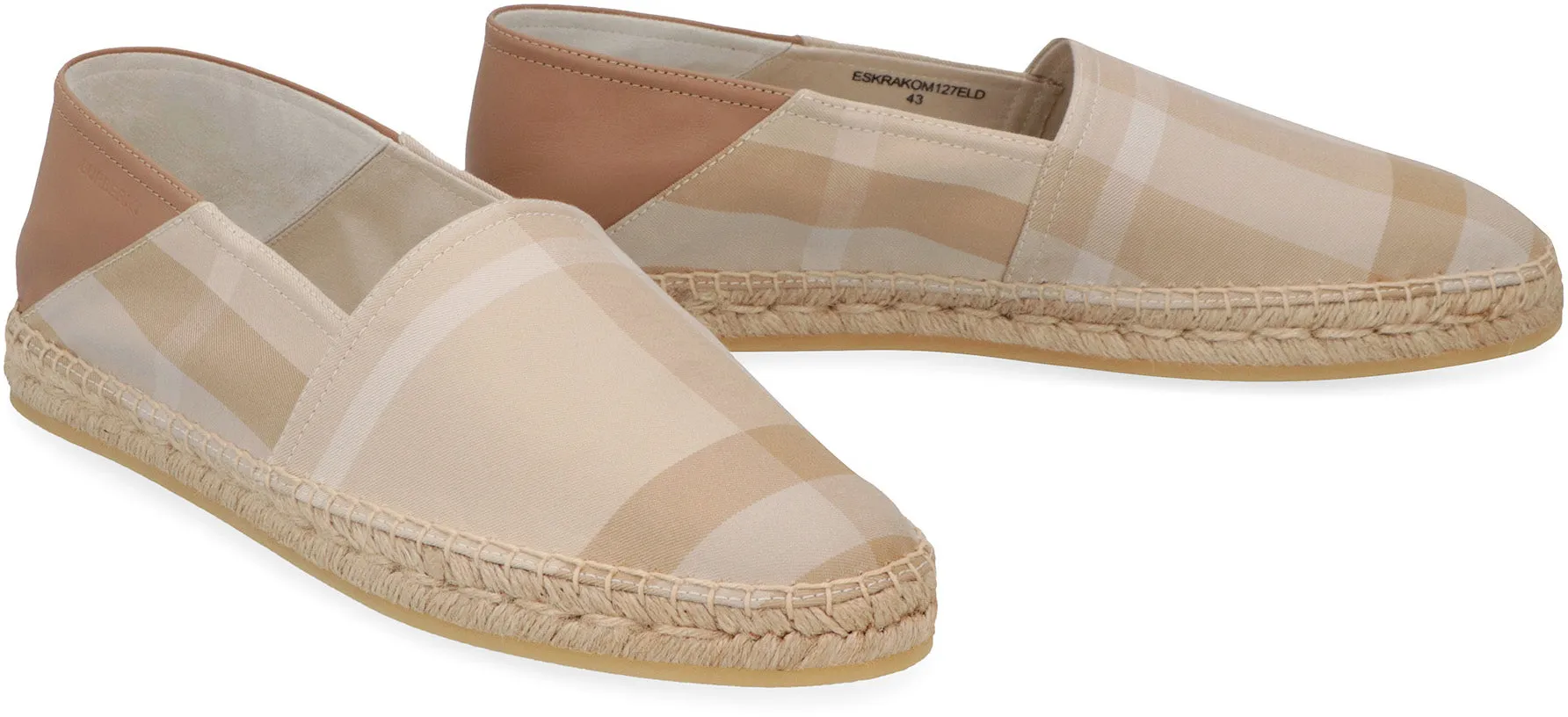 Checked canvas espadrilles