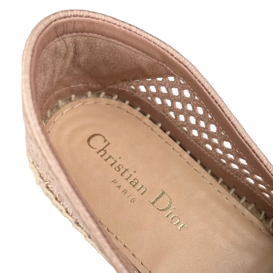 Christian Dior Dusty Pink Mesh Granville Espadrille Flats