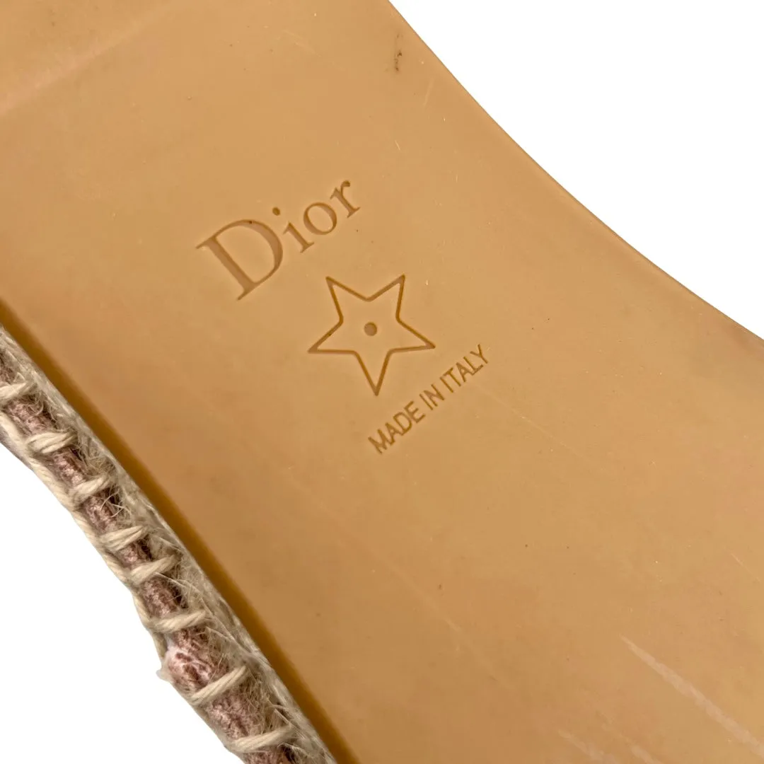 Christian Dior Dusty Pink Mesh Granville Espadrille Flats