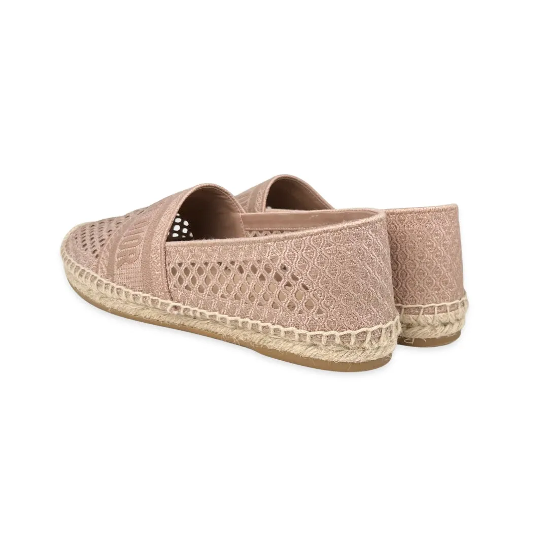 Christian Dior Dusty Pink Mesh Granville Espadrille Flats