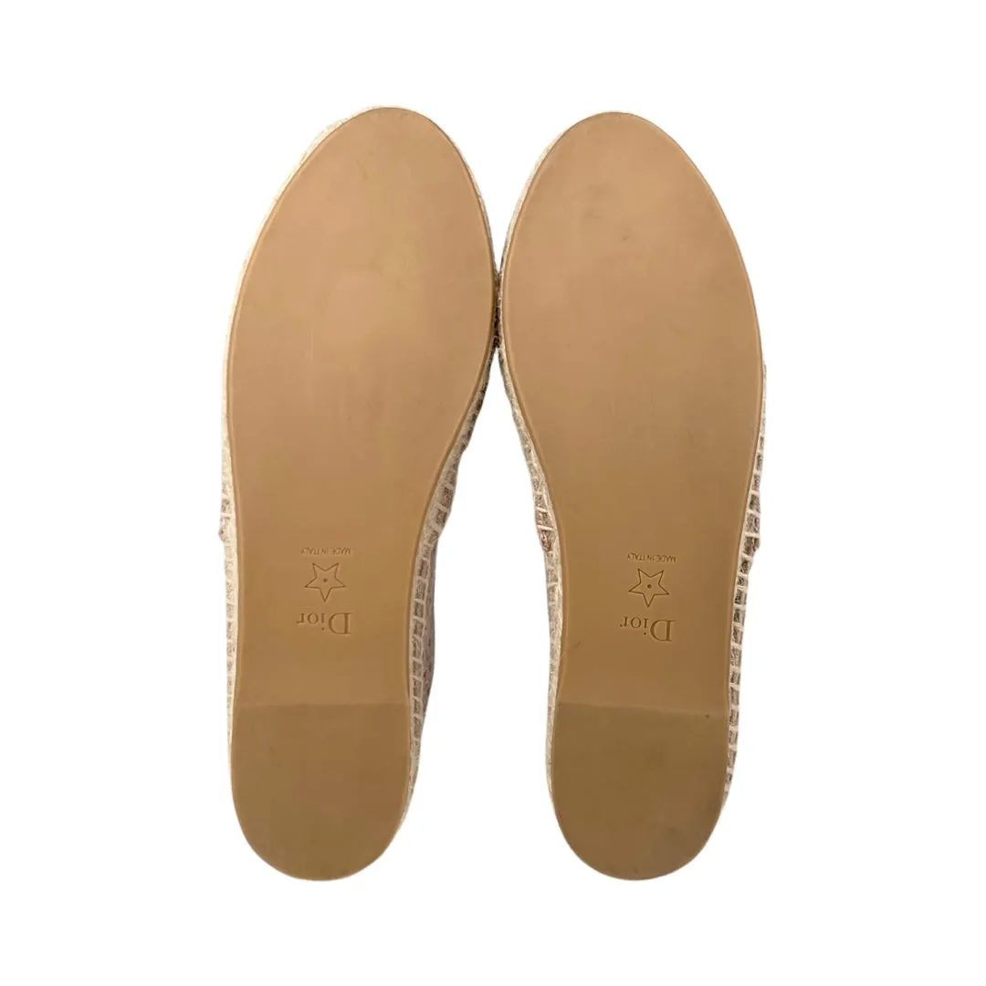 Christian Dior Dusty Pink Mesh Granville Espadrille Flats