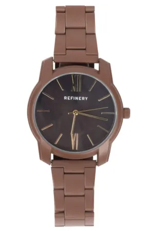 Chunky Metal Watch _ 154089 _ Brown