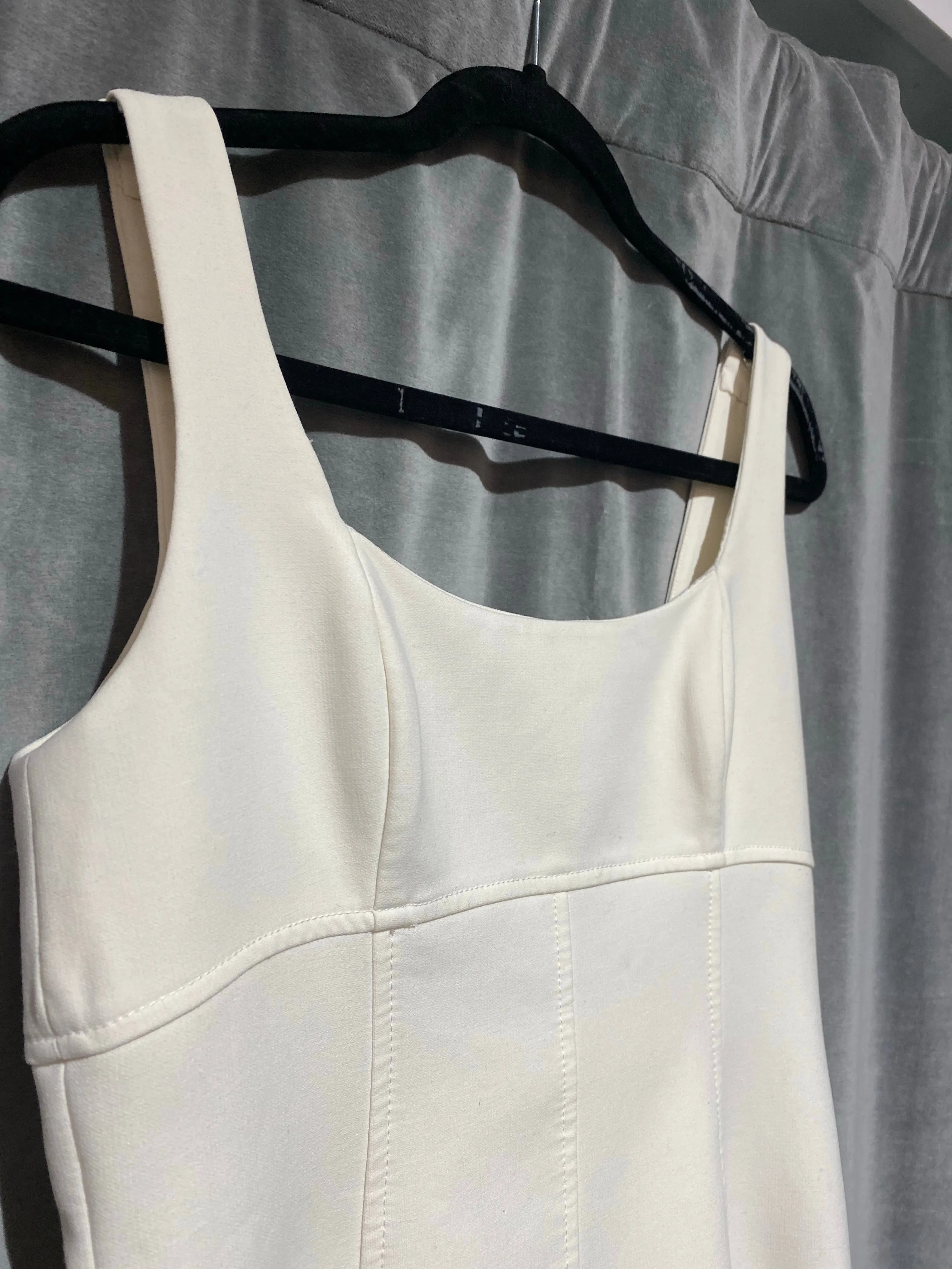 Cinq 'a Sept Cream Sleeveless Fit and Flare Dress