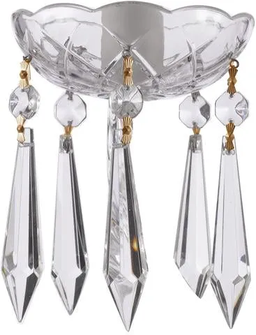 Clear Crystal Bobeche with 80mm Icicle Crystals for Chandeliers