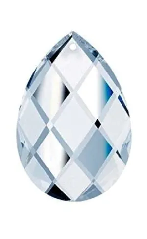 Clear Diamond Cut Teardrop Chandelier Crystals, Asfour Lead Crystal #874 Pack of 5