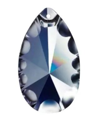 Clear Fluted Teardrop 50mm Chandelier Crystals, Asfour Lead Crystal #973- Pack of 5