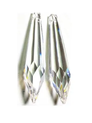 Clear Icicle Chandelier Crystals, Asfour Lead Crystal #424 Pack of 5