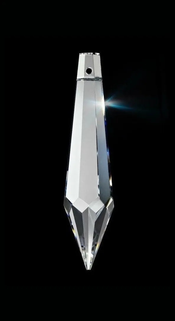 Clear Icicle Chandelier Crystals, Asfour Lead Crystal #424 Pack of 5