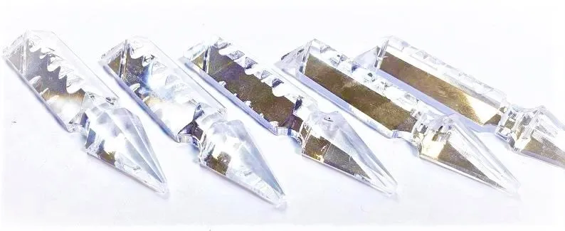 Clear Spear Chandelier Crystals, Pack of 5
