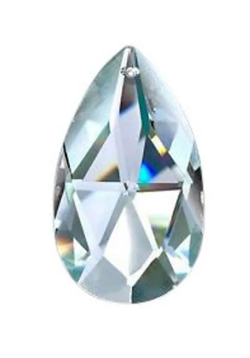Clear Teardrop Chandelier Crystals, Asfour Lead Crystal #872, Pack of 5