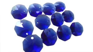 Cobalt Blue 14mm Octagon Beads Chandelier Crystals 2 Holes