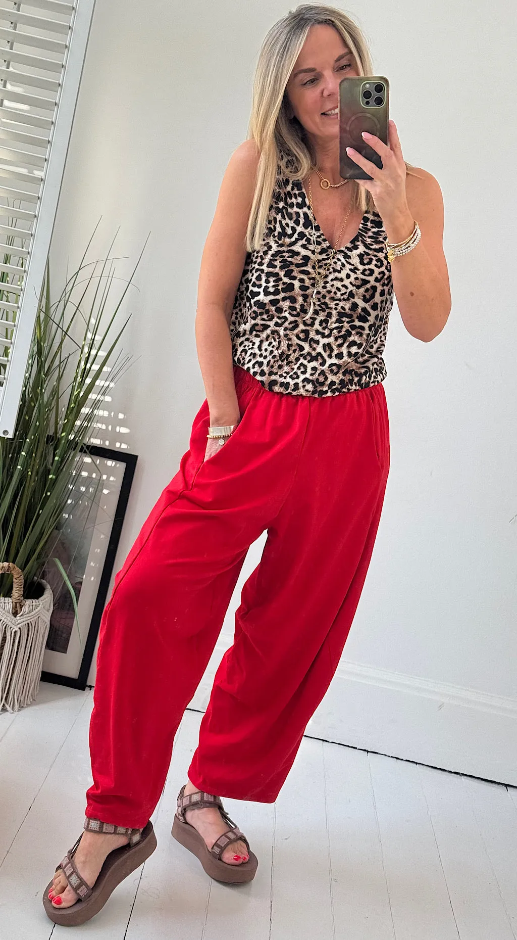 Cocoon Pant Red