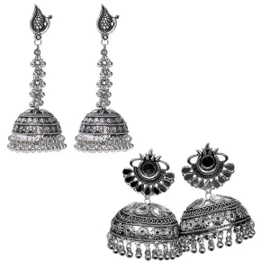 Combo of 2 Chandelier Mirror and Peacock Jhumki