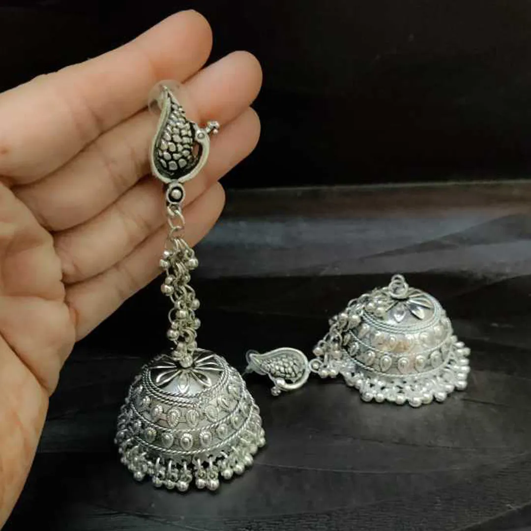 Combo of 2 Chandelier Mirror and Peacock Jhumki