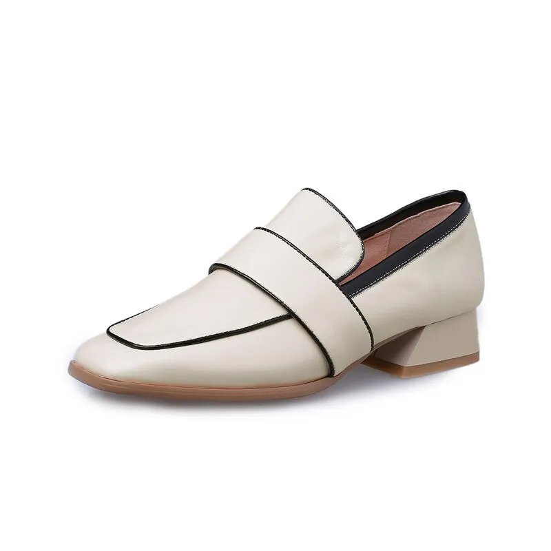 Creamtopmall Square Toe Casual Shoes