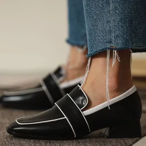 Creamtopmall Square Toe Casual Shoes