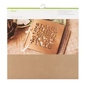 Cricut, Soft Metallic Leather, Gold (12"x12")