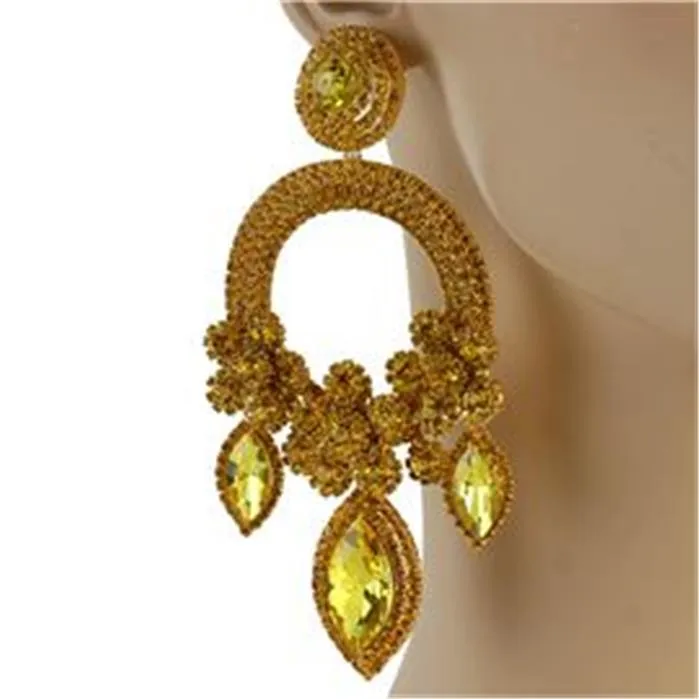 Crystal Chandelier Round Drop Earring