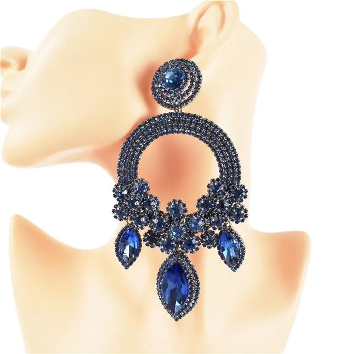 Crystal Chandelier Round Drop Earring