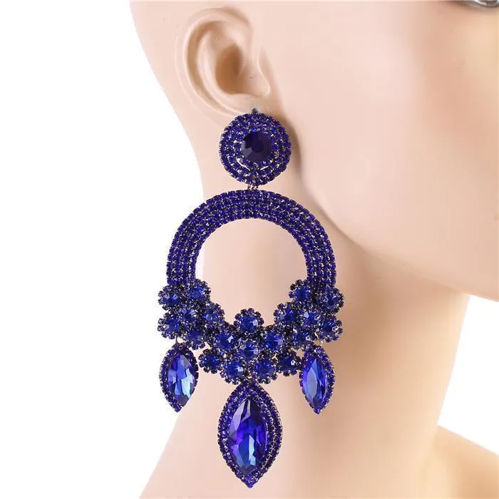 Crystal Chandelier Round Drop Earring