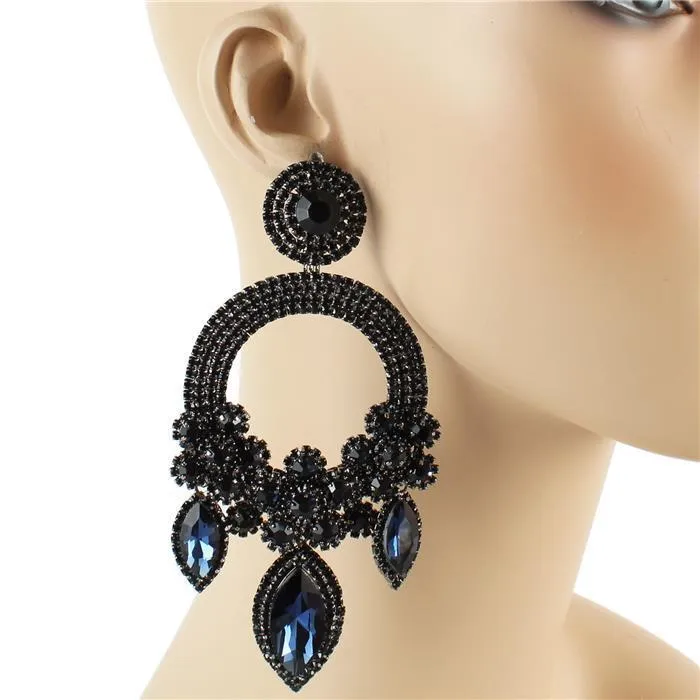 Crystal Chandelier Round Drop Earring