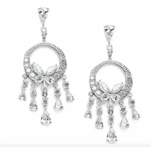Cubic Zirconia Chandelier Earrings