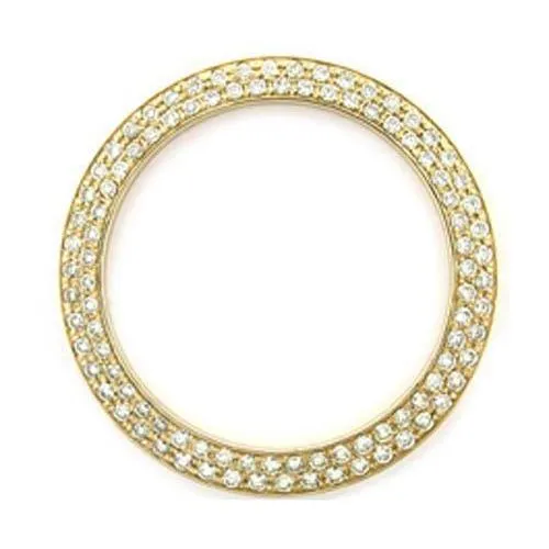 Custom 36 mm 3.25 Carats Double Row Earth Mined Diamond Bezel To Fit Rolex Datejust All Watch Model