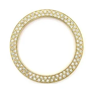 Custom 36 mm 3.25 Carats Double Row Earth Mined Diamond Bezel To Fit Rolex Datejust All Watch Model