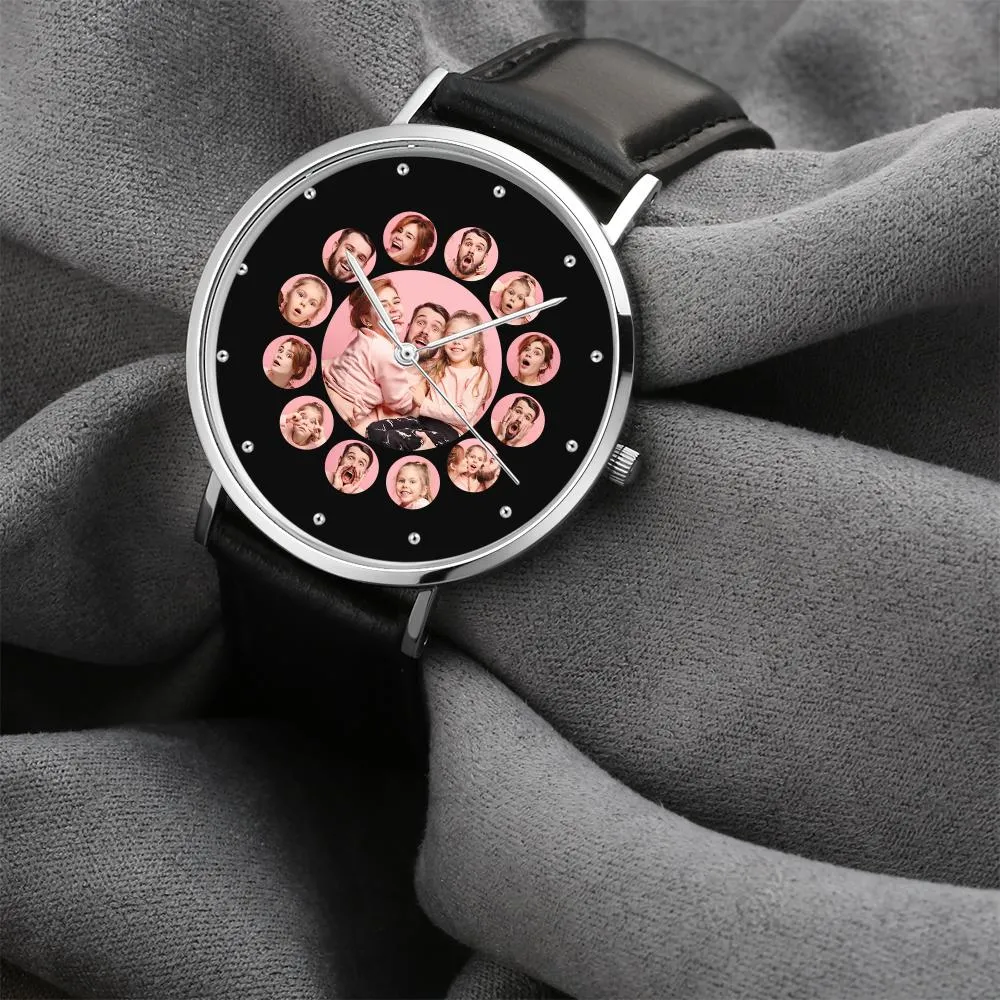 Custom Family Photo Watch Collage 13 Pictures 40mm