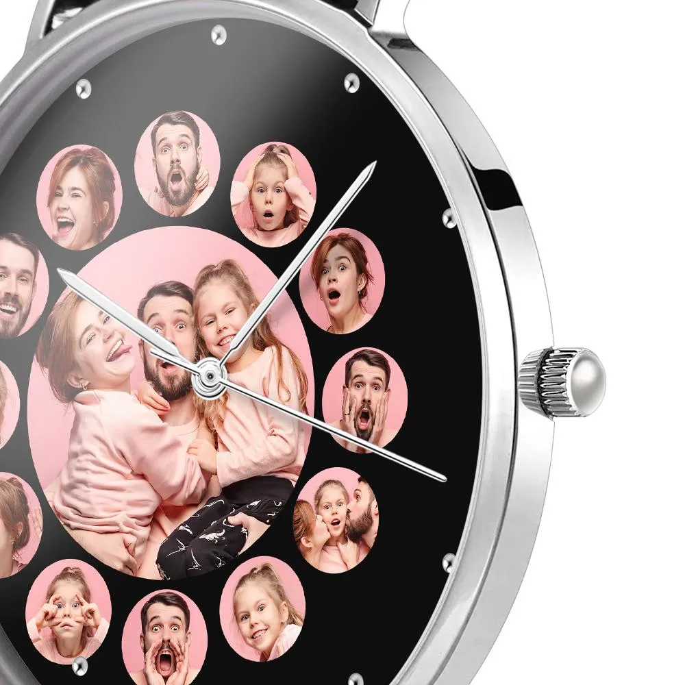 Custom Family Photo Watch Collage 13 Pictures 40mm