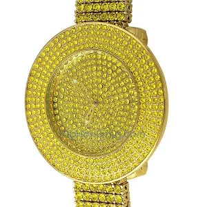 Custom Lemonade Bling Bling Watch & 6 Row Band
