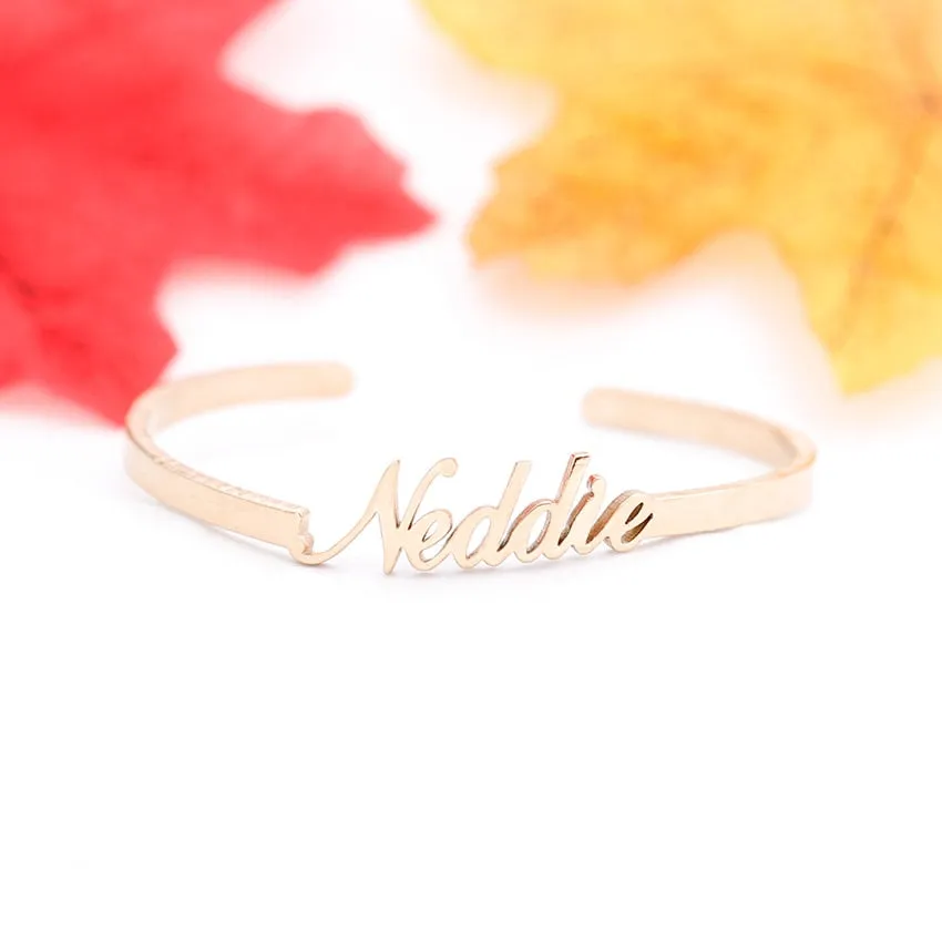 Custom Name Bangle Bracelet